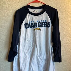 NFL San Diego Chargers Long Sleeve Shirt - Black and White